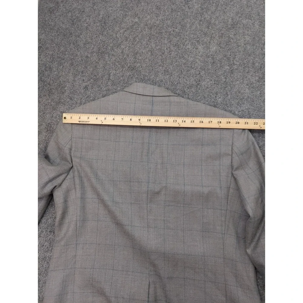 Ralph Lauren Jacket Blazer Mens 42 L Gray Plaid Silk Wool 2 Button Sport Coat